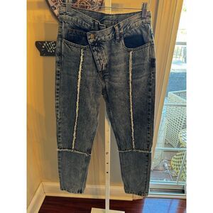 Reclaimed Vintage cross front jeans size 24 retro cool